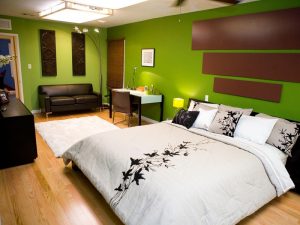 Blues and greens are preferred for areas such as bedrooms