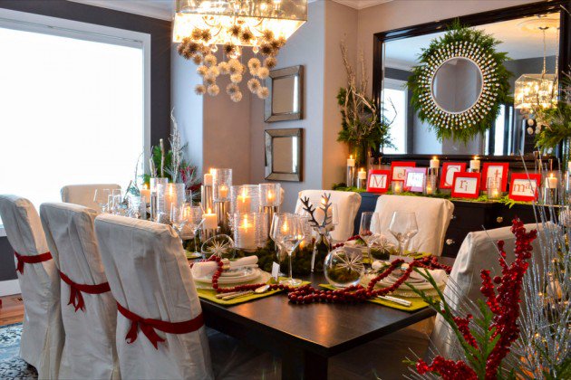 decorate dining room for Christmas