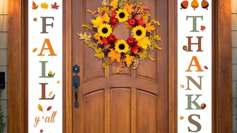 Welcome Guests with a Festive Thanksgiving Door Cover