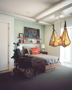 What size bedroom do you need for a wheelchair?