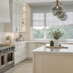 A modern kitchen remodel with sleek countertops, updated cabinets, and stylish lighting showcasing a dream home renovation.