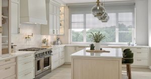 A modern kitchen remodel with sleek countertops, updated cabinets, and stylish lighting showcasing a dream home renovation.