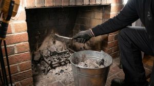 Rain protected chimney cap on Seattle home fireplace system