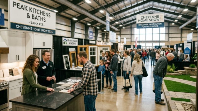 Visitors exploring home improvement exhibits at the Cheyenne Home Show 2026