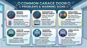 Common garage door problems and warning signs
