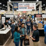 Visitors browsing kitchen remodeling booths at the Salt Lake Fall Home Show 2026