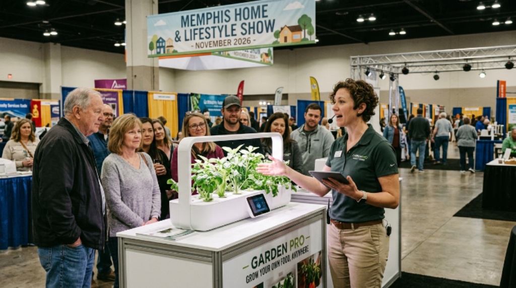 Live product demonstration at the Memphis Home and Lifestyle Show November 2026 event floor