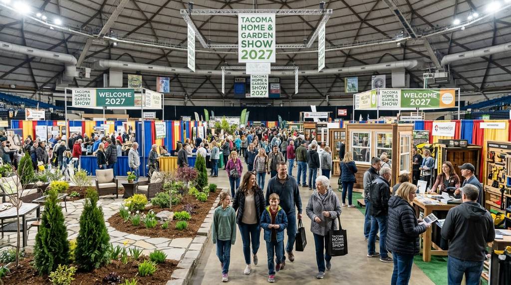 Families and homeowners attending the Tacoma Home Garden Show 2027 in January at the Tacoma Dome